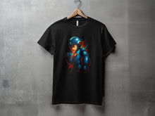 Load image into Gallery viewer, Retro Robot Design Graphic Black T-Shirt
