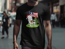 Load image into Gallery viewer, Patriotic Christmas Santa Hat Football T-Shirt
