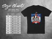 Load image into Gallery viewer, Team Benito 20 LX 26 Size Chart Unisex Cotton T-shirt
