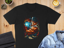 Load image into Gallery viewer, Powerful Warrior Character Black Graphic T-Shirt
