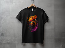 Load image into Gallery viewer, Vibrant Cartoon Character with Weapon Graphic T-Shirt
