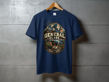 Load image into Gallery viewer, Navy t-shirt with "General Class HF is Calling" graphic featuring a globe and radio operator.
