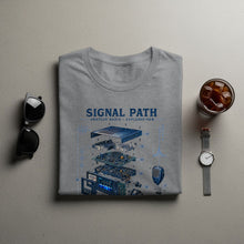 Load image into Gallery viewer, Grey t-shirt with "SIGNAL PATH AMATEUR RADIO EXPLODED VIEW" design.
