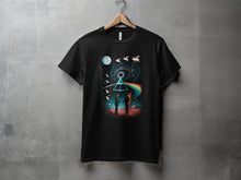 Load image into Gallery viewer, Psychedelic Cosmic Design with Flying Pigs T-Shirt Product
