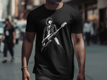 Load image into Gallery viewer, Rock Guitarist Graphic Black T-Shirt for Rock Music Fans
