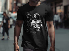 Load image into Gallery viewer, Drummer Black and White Musician Graphic T-shirt
