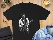 Load image into Gallery viewer, Legendary Guitarist Black Graphic T-Shirt Product
