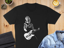 Load image into Gallery viewer, Rock Musician Graphic Black Short Sleeve T-shirt

