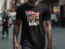 Load image into Gallery viewer, Patriotic Graphic Tee Featuring Cartoon Characters
