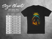 Load image into Gallery viewer, Space Invaders Graphic Artwork T-Shirt Unisex Size Chart
