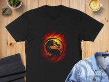 Load image into Gallery viewer, Fiery Dragon Emblem Black Tee Shirt
