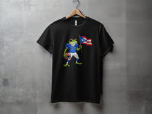 Load image into Gallery viewer, Frog With Puerto Rican Flag Football T-shirt
