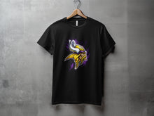 Load image into Gallery viewer, Viking Warrior Graphic Tee Design on Black Shirt
