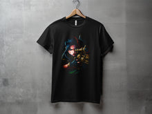 Load image into Gallery viewer, Futuristic Female Sniper Graphic Design T-shirt
