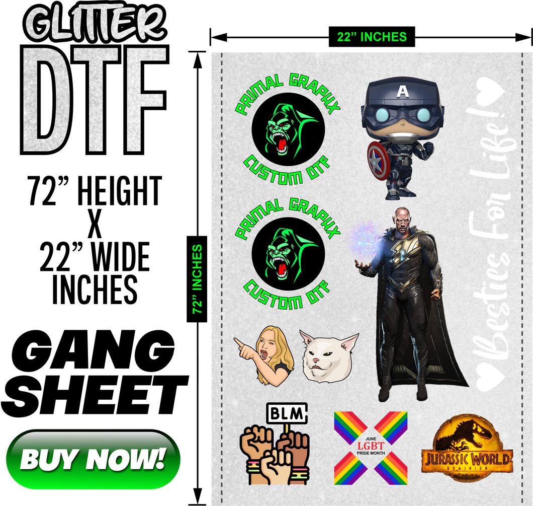 Glitter DTF GANG SHEET 22