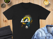 Load image into Gallery viewer, LA Rams Logo Black Graphic Tee Shirt Sportswear
