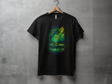 Load image into Gallery viewer, Enchanted Forest Graphic Black T-Shirt Product
