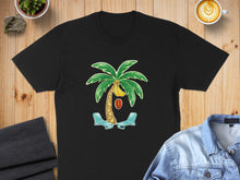 Load image into Gallery viewer, Palm Tree with Beach Chairs Graphic T-shirt
