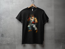 Load image into Gallery viewer, Bold Martial Arts Fighter Graphic Black T-Shirt

