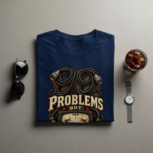 Load image into Gallery viewer, Navy t-shirt with "99 Problems But SWR is Not One" graphic.
