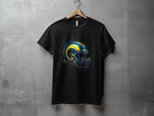 Load image into Gallery viewer, Vibrant Blue and Yellow Football Helmet T-Shirt
