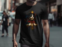 Load image into Gallery viewer, Majestic Cat King with Crown Graphic T-Shirt
