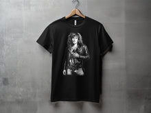 Load image into Gallery viewer, Classic Rock Icon Portrait Black T-Shirt Product
