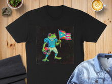 Load image into Gallery viewer, Puerto Rico Frog Athlete T-Shirt with Flag Design
