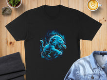 Load image into Gallery viewer, Fierce Blue Roaring Lion Graphic T-Shirt
