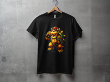 Load image into Gallery viewer, Bowser Character Black Graphic T-Shirt for Gamers
