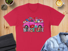 Load image into Gallery viewer, Pink pickup truck filled with medical supplies, "NURSE LIFE" text.
