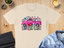 Load image into Gallery viewer, Pink truck with "Nurse Life" text and medical supplies.
