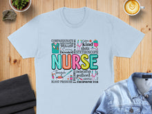 Load image into Gallery viewer, NURSE text art with medical icons and positive attributes.
