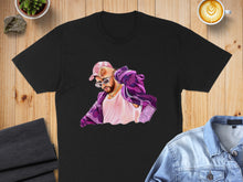 Load image into Gallery viewer, Stylish Artistic Graphic Tee with Purple and Pink Design
