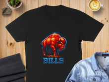 Load image into Gallery viewer, Fiery Buffalo Graphic Design Bills Shirt
