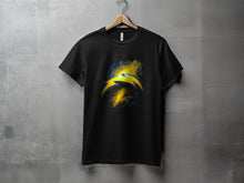 Load image into Gallery viewer, Dynamic Lightning Bolt Design on Black T-Shirt
