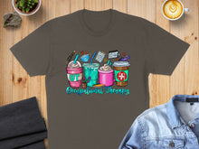 Load image into Gallery viewer, Four coffee cups with "Occupational Therapy" text and medical icons.
