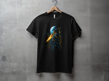 Load image into Gallery viewer, Dark Fiery Skeleton Under Full Moon T-Shirt
