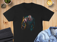 Load image into Gallery viewer, Menacing Warrior Black Graphic Tee Shirt
