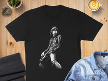 Load image into Gallery viewer, Iconic Rock Guitarist Black Graphic Tee Shirt
