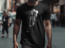 Load image into Gallery viewer, Guitarist Illustration Black Short Sleeve T-shirt
