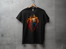 Load image into Gallery viewer, Retro Fighter Duo Graphic Tee Shirt
