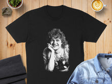 Load image into Gallery viewer, Vintage Rock Band Fan T-Shirt with Smiling Portrait Design
