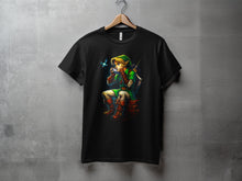 Load image into Gallery viewer, Link Playing Ocarina Printed Graphic T-Shirt Product
