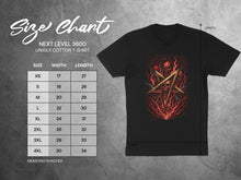 Load image into Gallery viewer, Next Level 3600 Unisex Cotton T-Shirt with Size Chart
