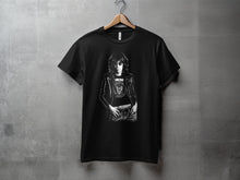 Load image into Gallery viewer, Iconic Black Graphic T-shirt with Vintage Design
