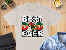 Load image into Gallery viewer, T-shirt with "Best Dad Ever" text and an African map graphic.
