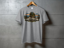 Load image into Gallery viewer, T-shirt graphic with "Radio Expedition Club" and "Anywhere is a Shack."
