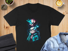 Load image into Gallery viewer, Spooky Glow in the Dark Skeleton Art T-shirt product
