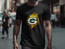 Load image into Gallery viewer, Fiery Colorful G Logo Black T-Shirt for Sport Lovers
